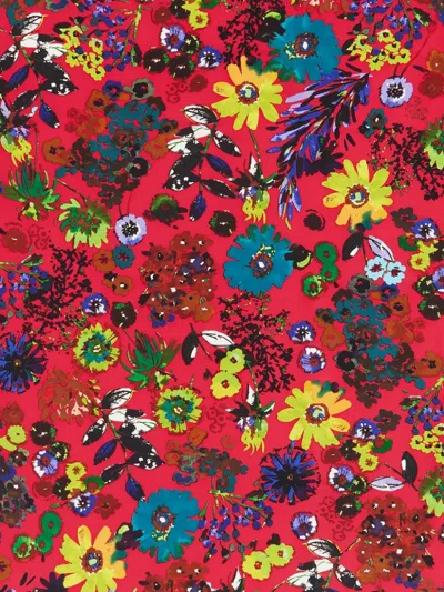 Shop Bimba Y Lola All-over Floral-print Scarf In Red