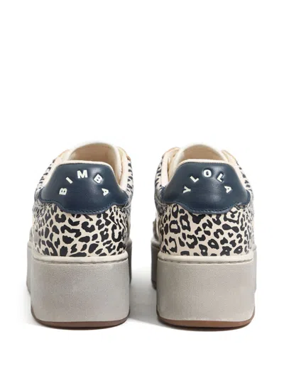 Shop Bimba Y Lola Cupsole Leopard Platform Sneakers In Neutrals