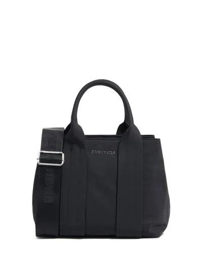 Shop Bimba Y Lola Medium Logo-stamp Tote Bag In Black