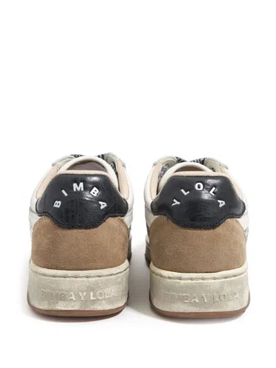 Bimba Y Lola Cupsole Leather Sneakers In White