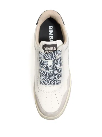 Bimba Y Lola Cupsole Leather Sneakers In White