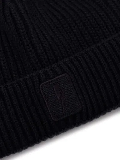 Neil Barrett Logo-appliqué Beanie In Blue
