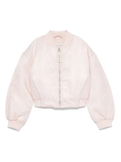 Calvin Klein Satin Bomber Jacket In Pink