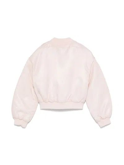 Calvin Klein Satin Bomber Jacket In Pink