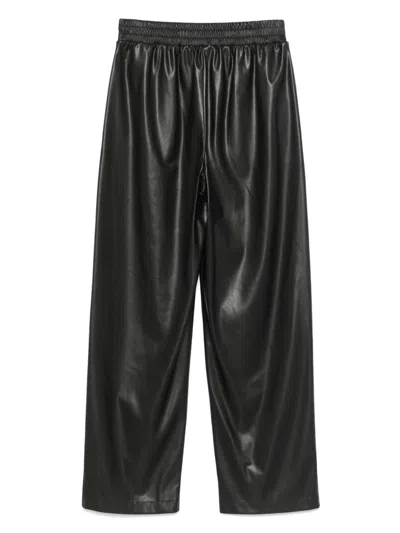 Liu •jo Faux-leather Trousers In Black