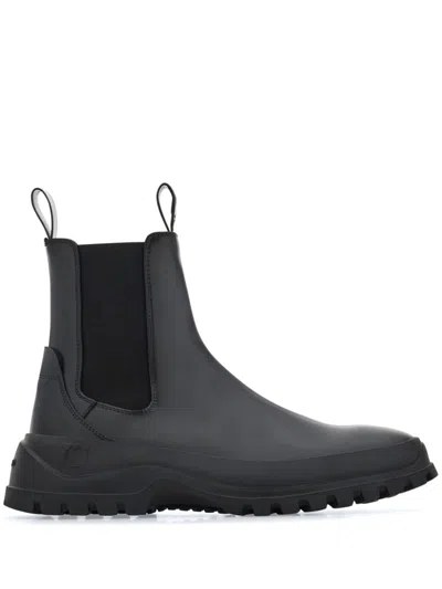 Shop Ferragamo Chelsea Boots In Black