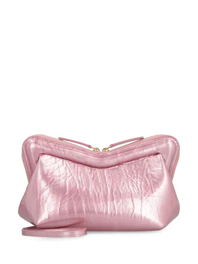 Mansur Gavriel Mini M Frame Leather Bag In Pink
