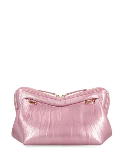 Mansur Gavriel Mini M Frame Leather Bag In Pink