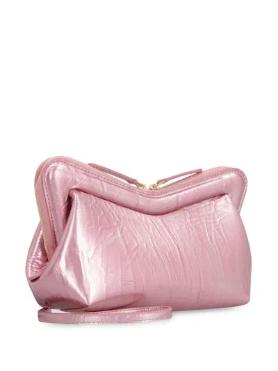 Mansur Gavriel Mini M Frame Leather Bag In Pink