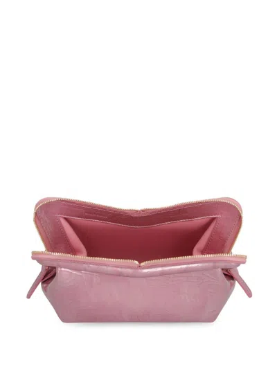 Mansur Gavriel Mini M Frame Leather Bag In Pink