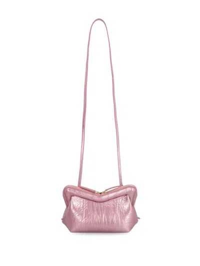 Mansur Gavriel Mini M Frame Leather Bag In Pink