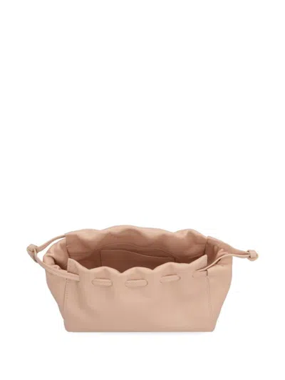 Mansur Gavriel Cloud Leather Clutch Bag In Neutrals
