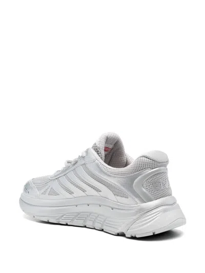 Kenzo Pace Mesh Metallic Sneakers In Silver