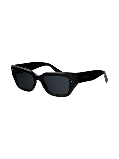 Dolce & Gabbana Logo-print Sunglasses In Black