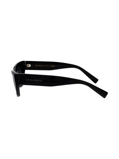 Dolce & Gabbana Logo-print Sunglasses In Black