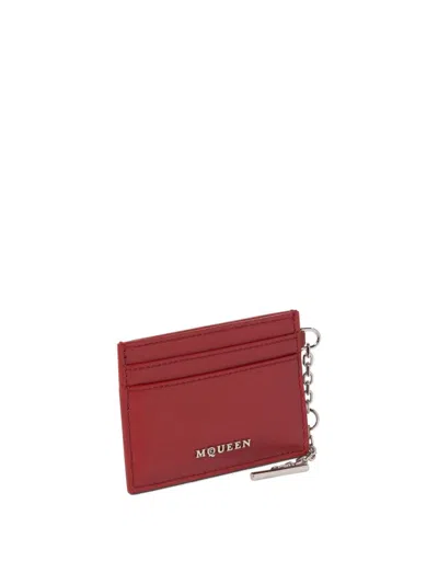 Shop Alexander Mcqueen Sling Card Holder In Red