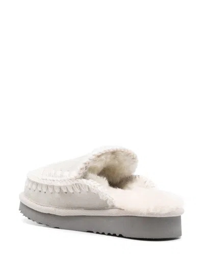 Mou Eskimo Slippers In Grey