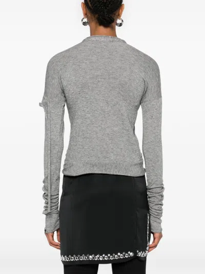 Ottolinger Strappy Cardigan In Grey