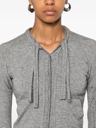 Ottolinger Strappy Cardigan In Grey