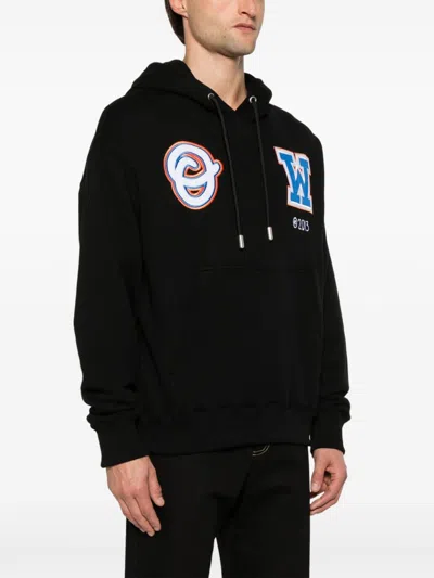 Off-white Wiz Patch Skate Hoodie In Black