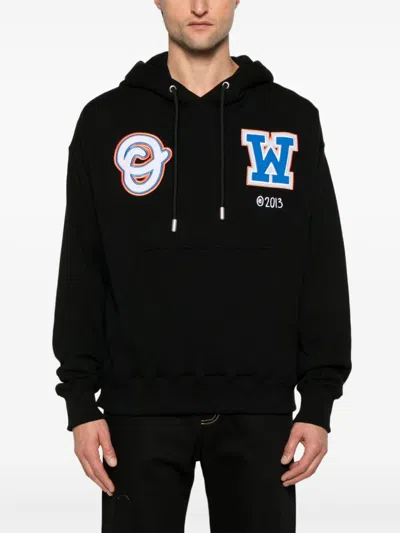 Off-white Wiz Patch Skate Hoodie In Black