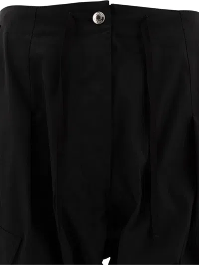 Alexander Mcqueen Oversize Cargo Trousers In Black