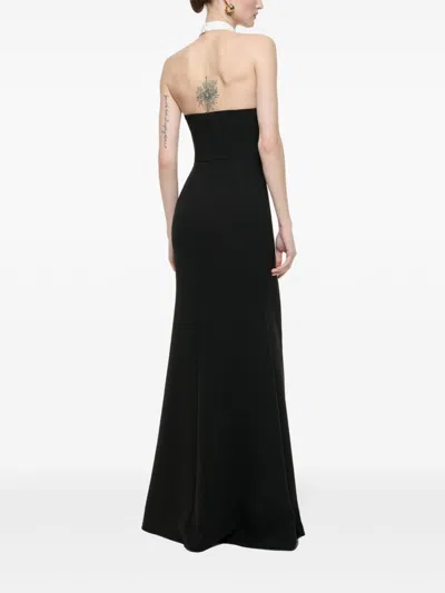 Roland Mouret Halterneck Gown In Black