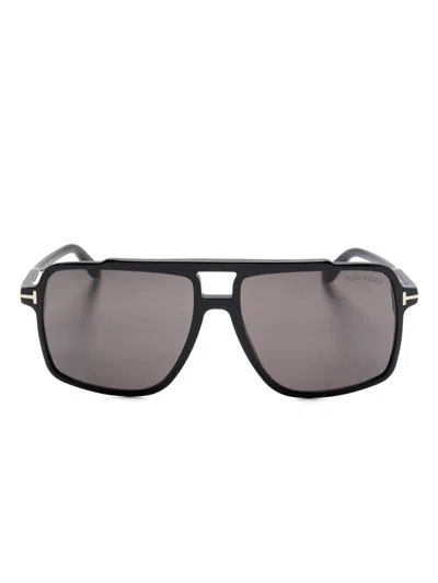 Tom Ford Eyewear Kemp Pilot Frame Sunglasses In Black