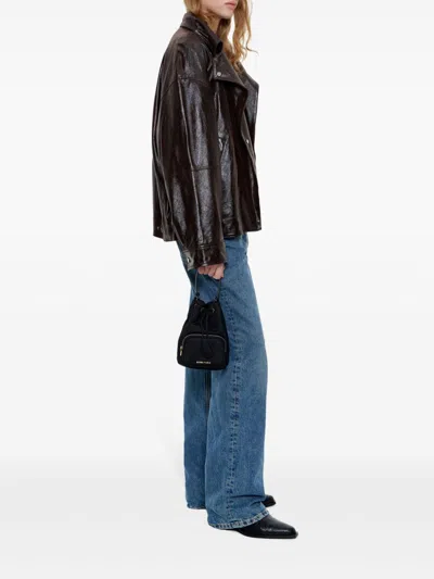 Bimba Y Lola Logo-lettering Bucket Bag In Black