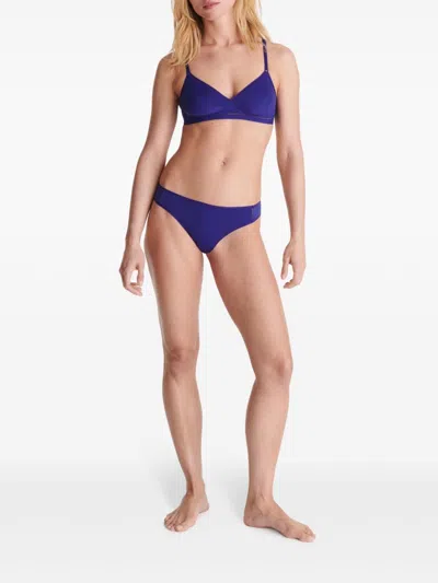 Eres Lydia Soyeuse Wireless Triangle Bra In Blue