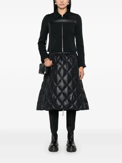 Shop Jil Sander Down Midi Skirt In Black