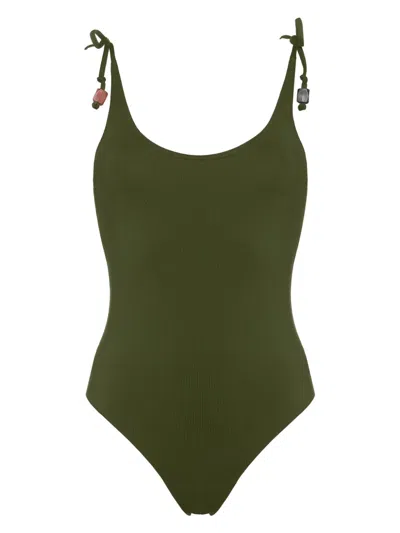 Eres Saturne Beaded Swimsuit In Green