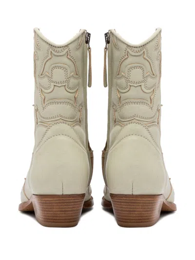 Buttero Western Ankle Boots In Neutrals