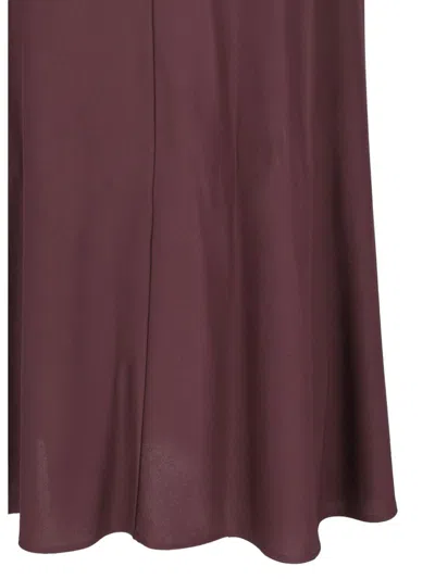 Jil Sander Draped Midi Dress In Red