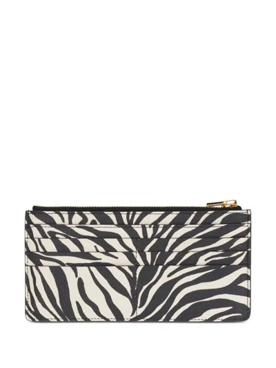 Tom Ford Zebra-print Wallet In Neutrals