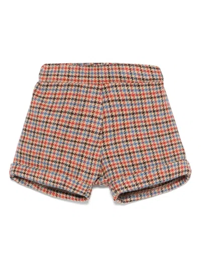Siola Houndstooth-pattern Shorts In Neutrals