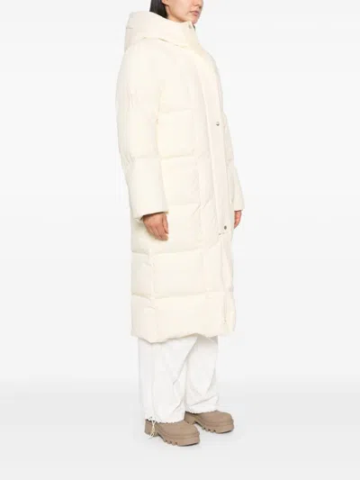 Jil Sander Yellow Quilted Down Coat In Neutrals