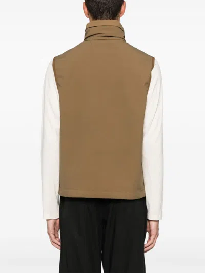 C.p. Company Gd Shell Gilet In Brown
