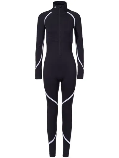 Perfect Moment Seamless Turtleneck Jumpsuit In Black