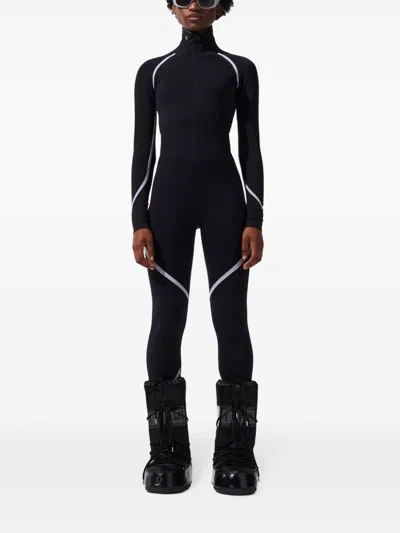 Perfect Moment Seamless Turtleneck Jumpsuit In Black