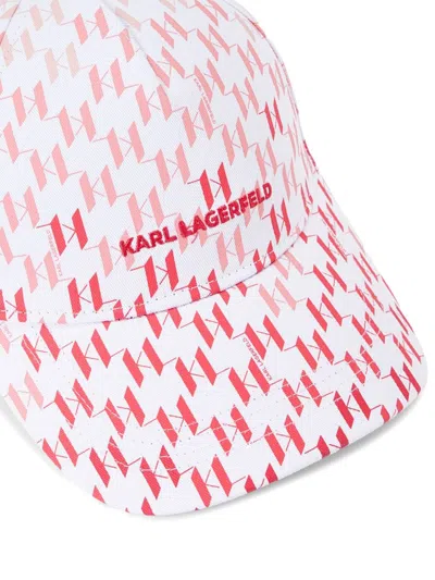 Karl Lagerfeld K/monogram Cap In White