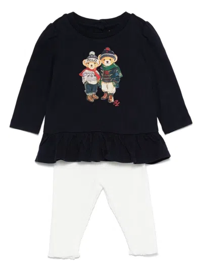 Polo Ralph Lauren Polo Bear-motif Trouser Set In Blue