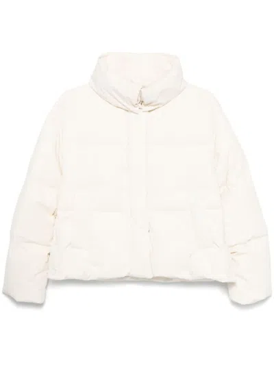 Aspesi Zowi Buttoned Faux Shearling Short Coat In White