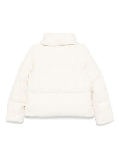 Aspesi Zowi Buttoned Faux Shearling Short Coat In White