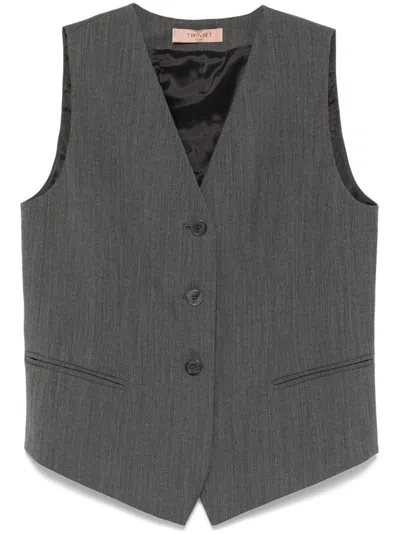 Twinset Jacket  Woman Color Grey In Grey