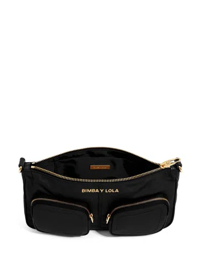 Shop Bimba Y Lola Small Zip-pocket Crossbody Bag In Black