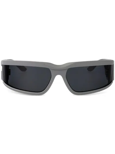 Shop Dolce & Gabbana Dg-embossed Sunglasses In Grey