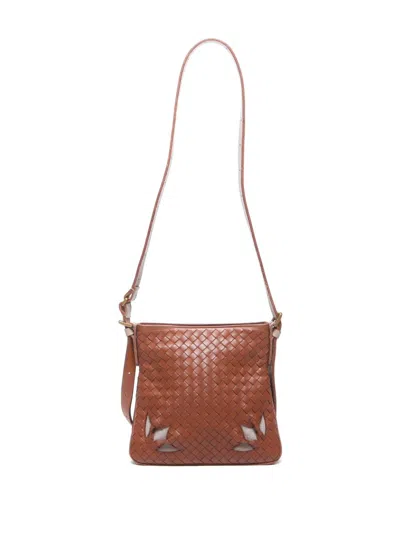 Pre-owned Bottega Veneta Intrecciato Crossbody Bag In Brown