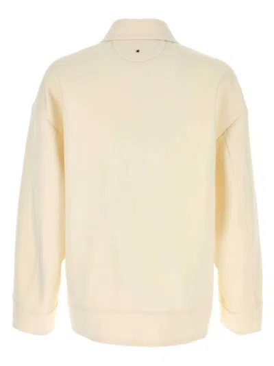Valentino Garavani Men Ivory Wool Blend Shirt In White