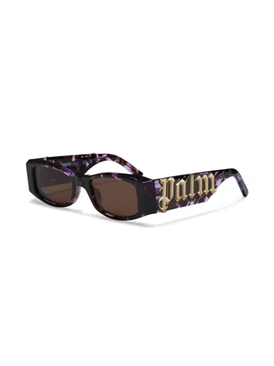 Palm Angels Eyewear Angel Sunglasses In Purple